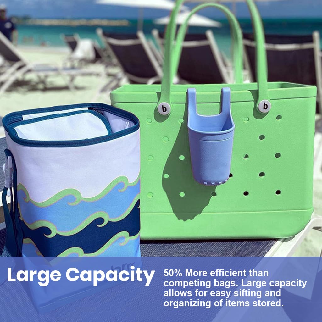PALAY Shower Caddy Bag for Bathroom EVA Beach Caddy Bag Mesh Hole Waterproof Beach Handbag Storage Caddy Bag with Handle Shower Toiletry Bag Shower Caddy Basket Beach Hand Bag, 38x30x13cm