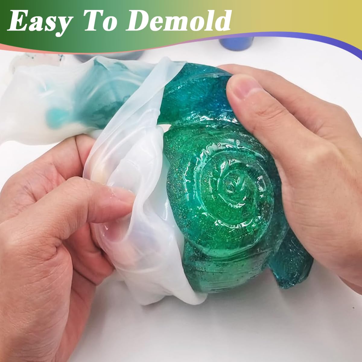 HASTHIP Snail Silicone Molds for Epoxy Resin, 3D Animal Silicone Molds for Epoxy Resin, Snail Epoxy Resin Molds for Casting Resin, DIY, Flowerpot, Home Decor, Desktop Ornament
