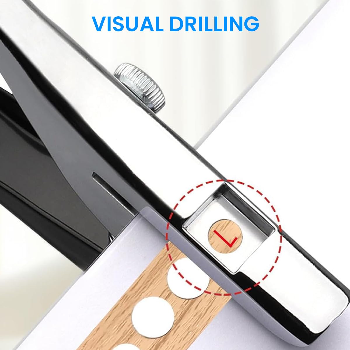 Serplex Single Hole Punch 8mm Dia Hole Punch Plastic Hole Punch Spring Loaded Heavy Duty Hole Punch for Tagging, Plastic Cardboard, Slim Plastic Sheet
