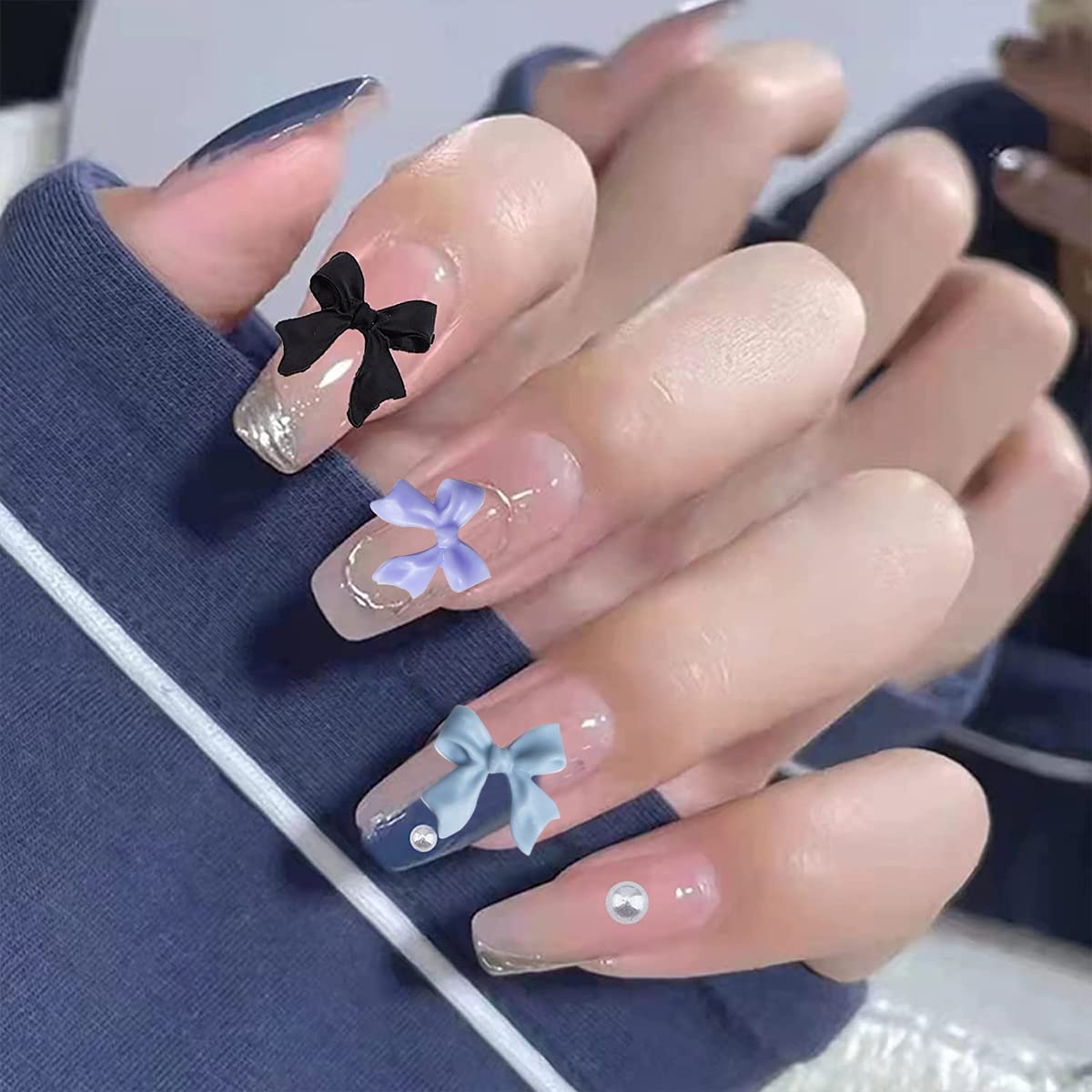 MAYCREATE 12 Grids Flower Nail Glitter Sequins Mixed Colorful Floral Nail Flakes Spring Floral Nail Glitter Charms 3D Holographic Design Flower Nail Art Glitter for Women Manicure