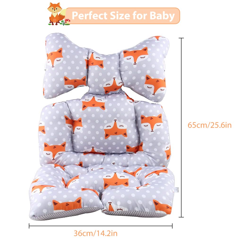 ZIBUYU Baby Stroller Seat Cushion Pushchair Seat Liner 3D Air Mesh Pram Soft Baby Stroller Cushion Pad Cartoon Print Stroller Accessories for Baby (Universal Fit) - Multi