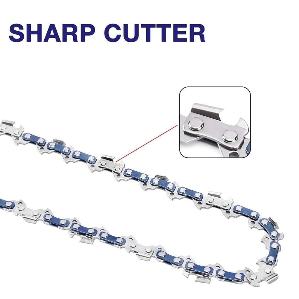 HASTHIP® 4Pcs Chainsaw Chains 6'' Replacement Chainsaw Chains Universal 1/4'' Pitch Chain Rugged Steel Chainsaw Chains for Pruning & Limbing