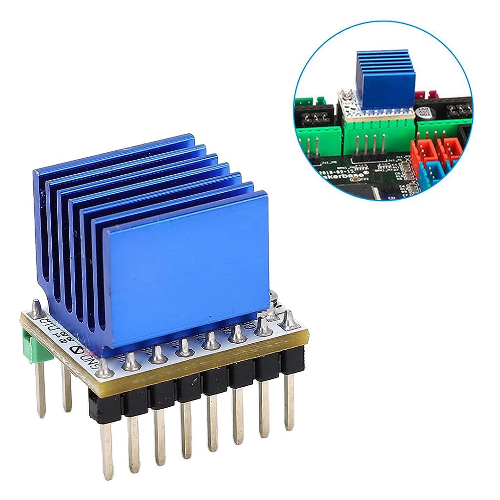 Serplex 2PCS TMC2208 V1.2 3D Printer Stepper Motor Driver, Upgrade TMC2208 Stepper Driver Module with Heat Sink Screwdriver for 3D Printer Controller Mother Boards Reprap MKS Prusa i3 Ender-3 Pro