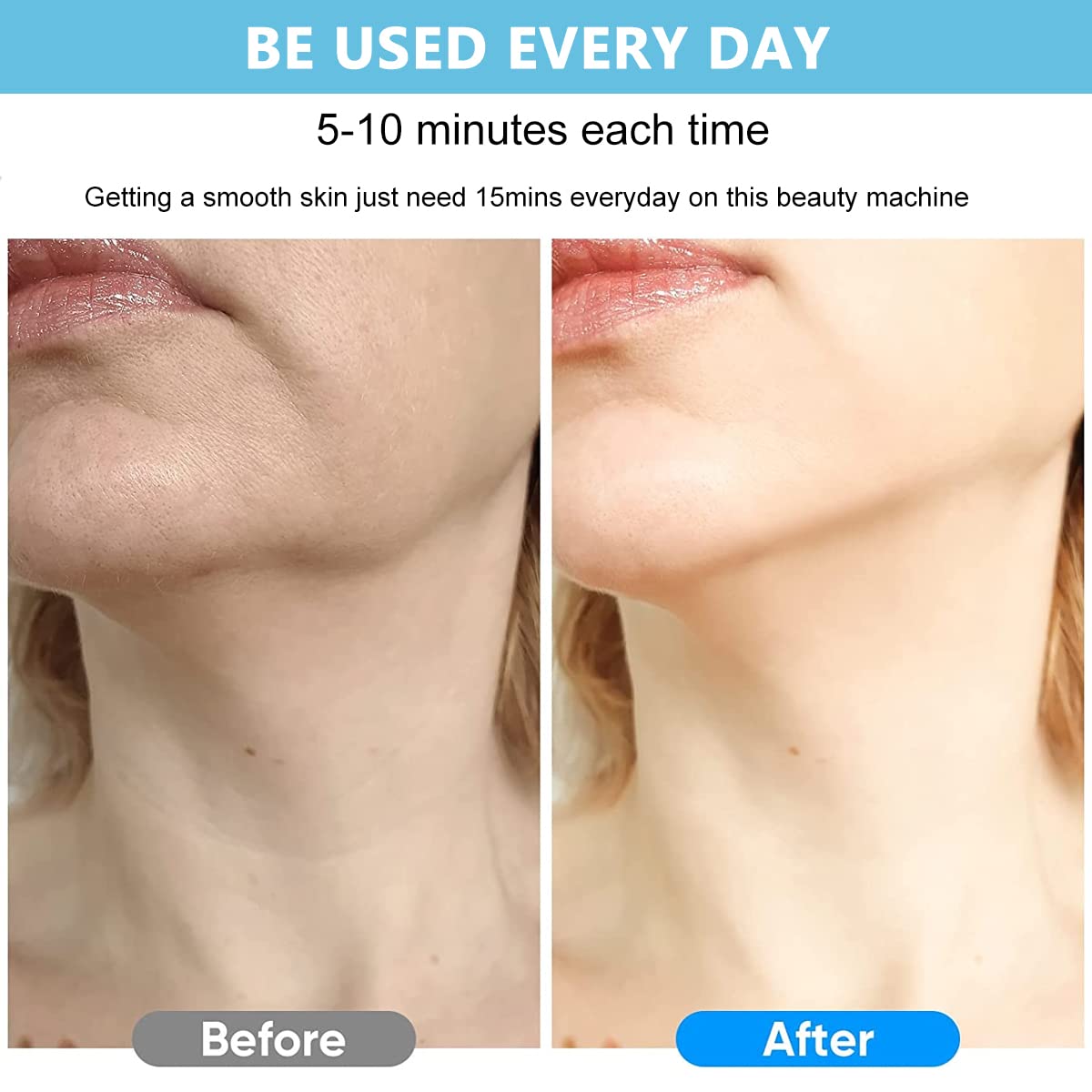 HANNEA Anti Wrinkles Face Massager Neck Massager EMS Micro-current Neck Massager Remove Double Chin Tighten Facial Contour Prevent Wrinkles