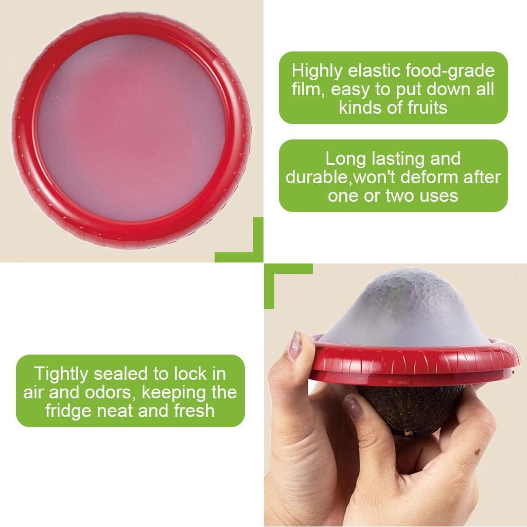 HASTHIP 4Pcs Fresh Onion Storage Containers 3.9 Inches Flexible Silicone Kitchen Fresh Food Containers for Onion, Garic, Lime, Ingredient Fresh Box Reduce Waste Kitchen Fresh Food Container