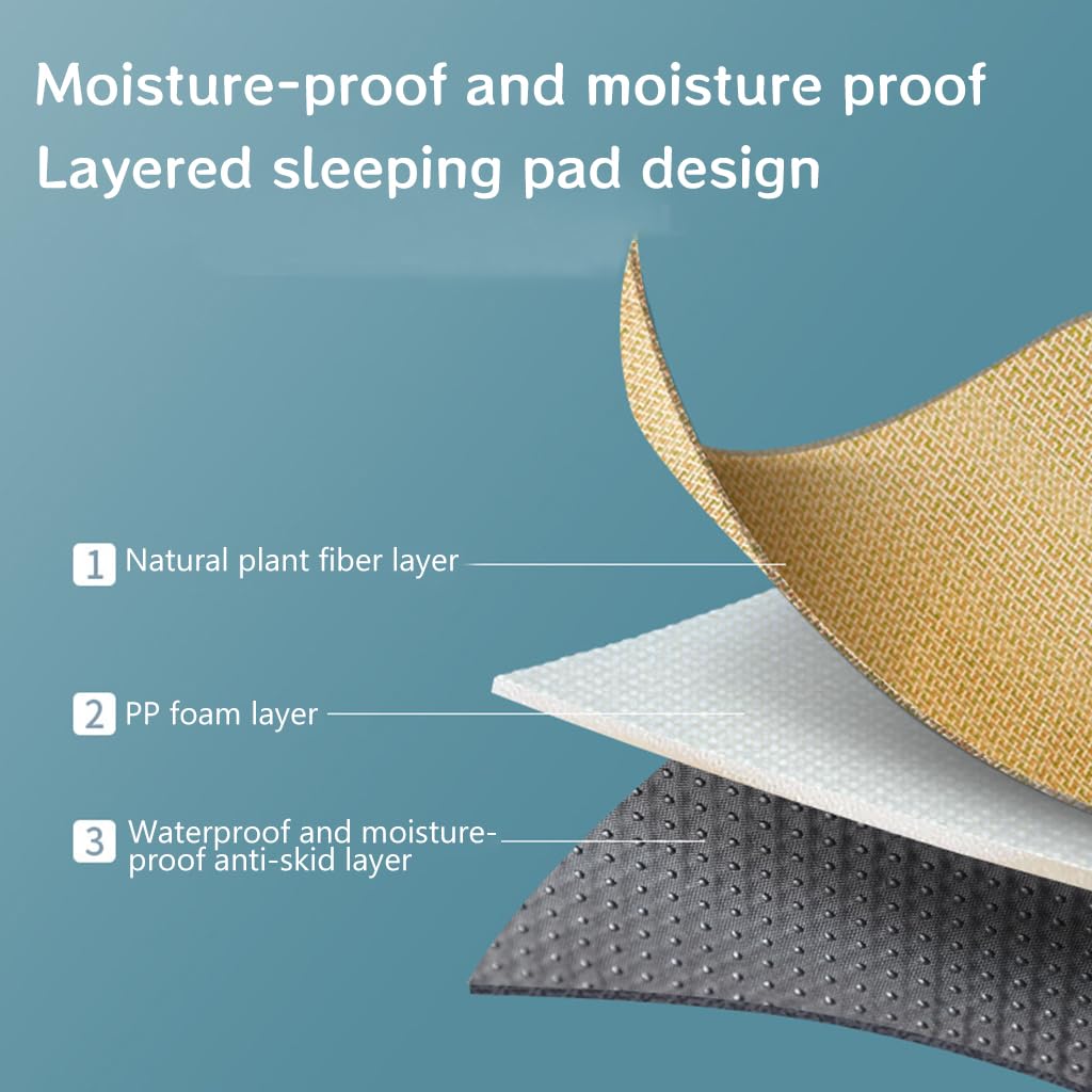 Qpets Dog Cat Summer Mat & Sleeping Pad Rattan Pad Cool Summer Pad Sleeping Pet, Anti-scratch Summer Sleeping Pad, Waterproof Bottom, Easy to Clean (75*100CM)