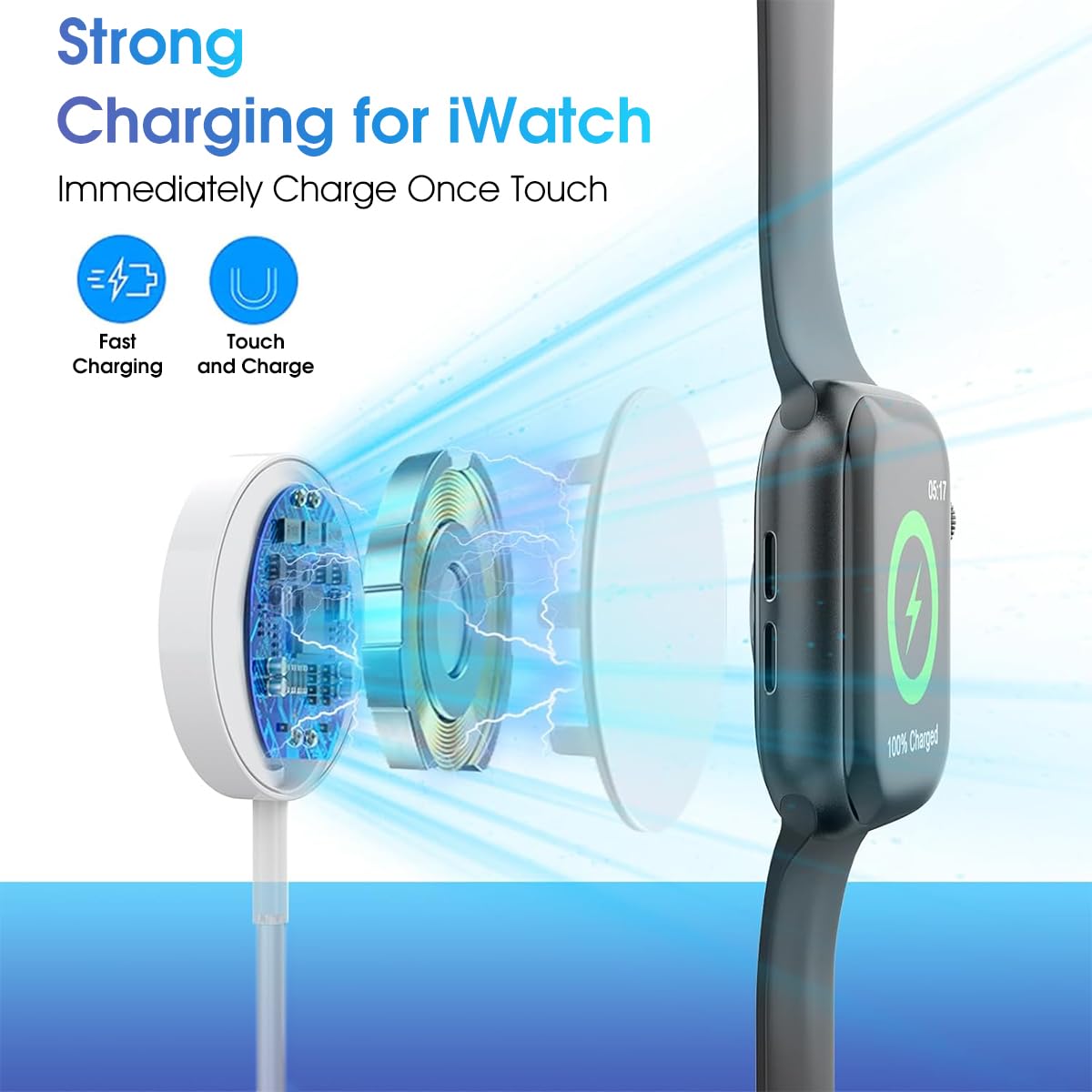 Verilux for Apple Watch Charger, 3 in 1 iWatch Charger PD 60W Fast Charging Cable Compatible with iWatch Series 9/SE/8/7/6/5/4/3/2/1 & for iPhone 15/14/13/12 Series/AirPods & iPad, 6ft/1.8m