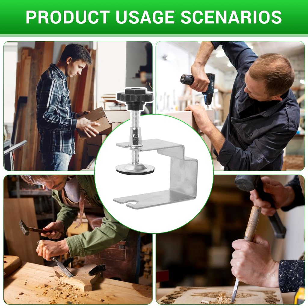 Serplex 2Pcs Cabinet Drawer Installation Clamps, Drawer Face Panel Fixing Clamps Tools Front Cabinet Drawer Adjustable Universal Woodworking Clamps Drawer Jig