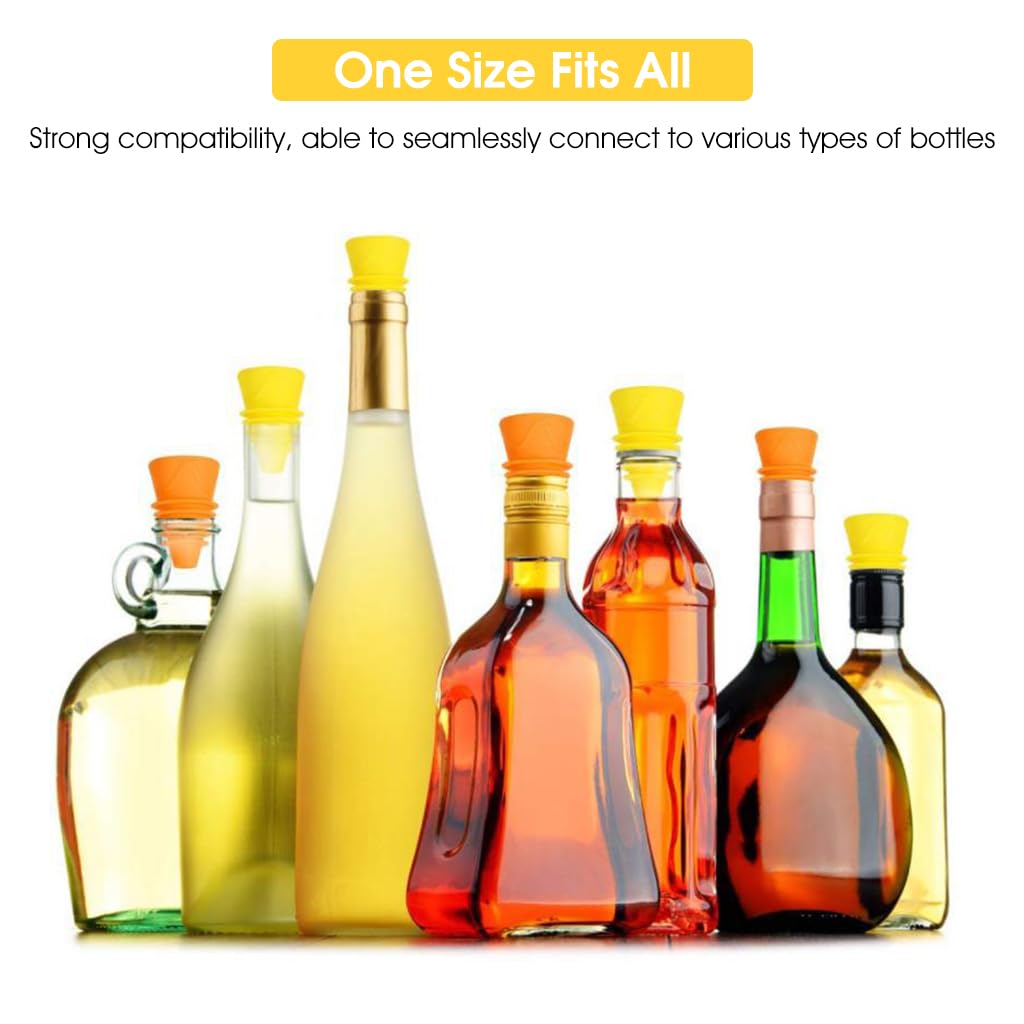 HASTHIP 4Pcs Fly Trap Kit for Indoor, Kitchen, Bottle Stopper Design Fruit Fly Trap for Insects, Whiteflies, Aphids, Leaf Minor, Thriphs, Reusable Eco Fly Trap (without Bottle)