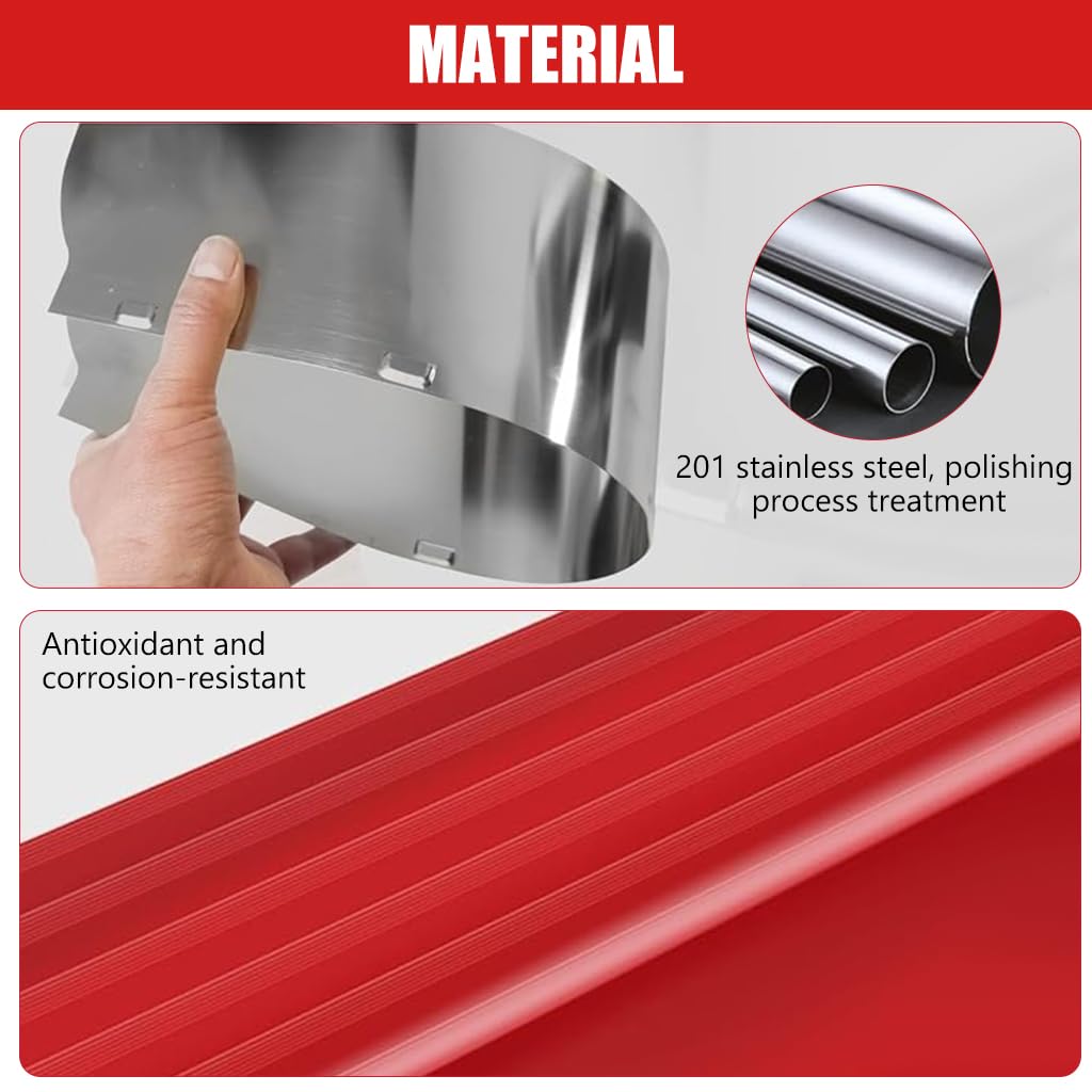 Serplex Skimming Blade 9.84 Inches Stainless Steel Trowel Skimming Blade Rubberized Handle Drywall Smoothing Spatula Skimming Trowel Plastering Trowel for Large Area Project, House Renovation