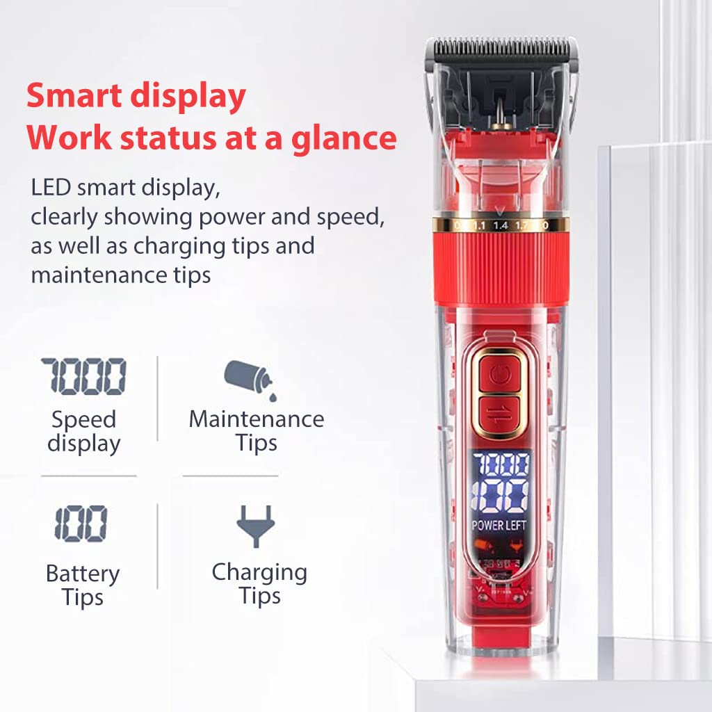 Qpets Full Body Wash Dog Trimmer with Hair 4 Limiting Comb Smart Display Cat Grooming Kit Dog Hair Trimmers for Adult Dog Pet Grooming Hair Clipper for Cats Trimmer for Dogs