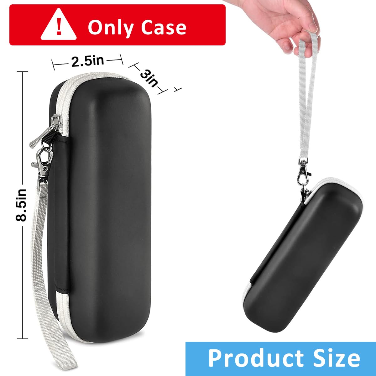HANNEA Electric Toothbrush Travel Case for Oral B/Oral-B Pro 1000 1500 5000 7000 7500 6000 9600/ Phlips Sonicare Series Electric Toothbrush Portable EVA Toothbrush Accessories Bag Travel Case