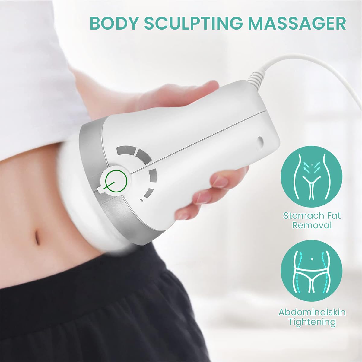 HANNEA Body Massager Electric Shoulder Back Massager Full Body Massager for Neck, Back, Arm, Lumbar, Leg Viberation Muscle Massager with Stepless Body Sculpt Massager with 6 Soft Cloth Cover