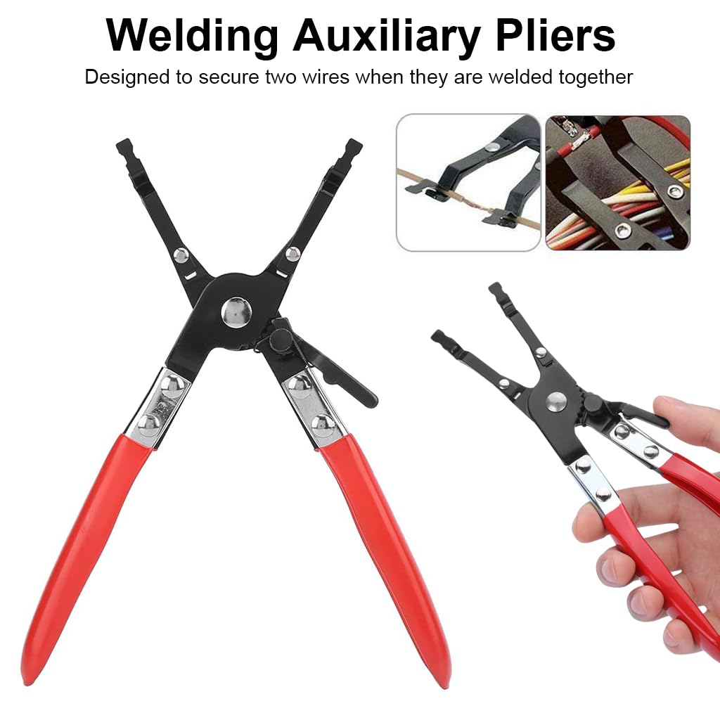Serplex Car Soldering Plier Wire Multi-Function Welding Clamps PickUp Aid Plier Hand Tools Metal Soldering Plier for Soldering Welding Cable, for Automobile Maintenance Repairing Vehicle
