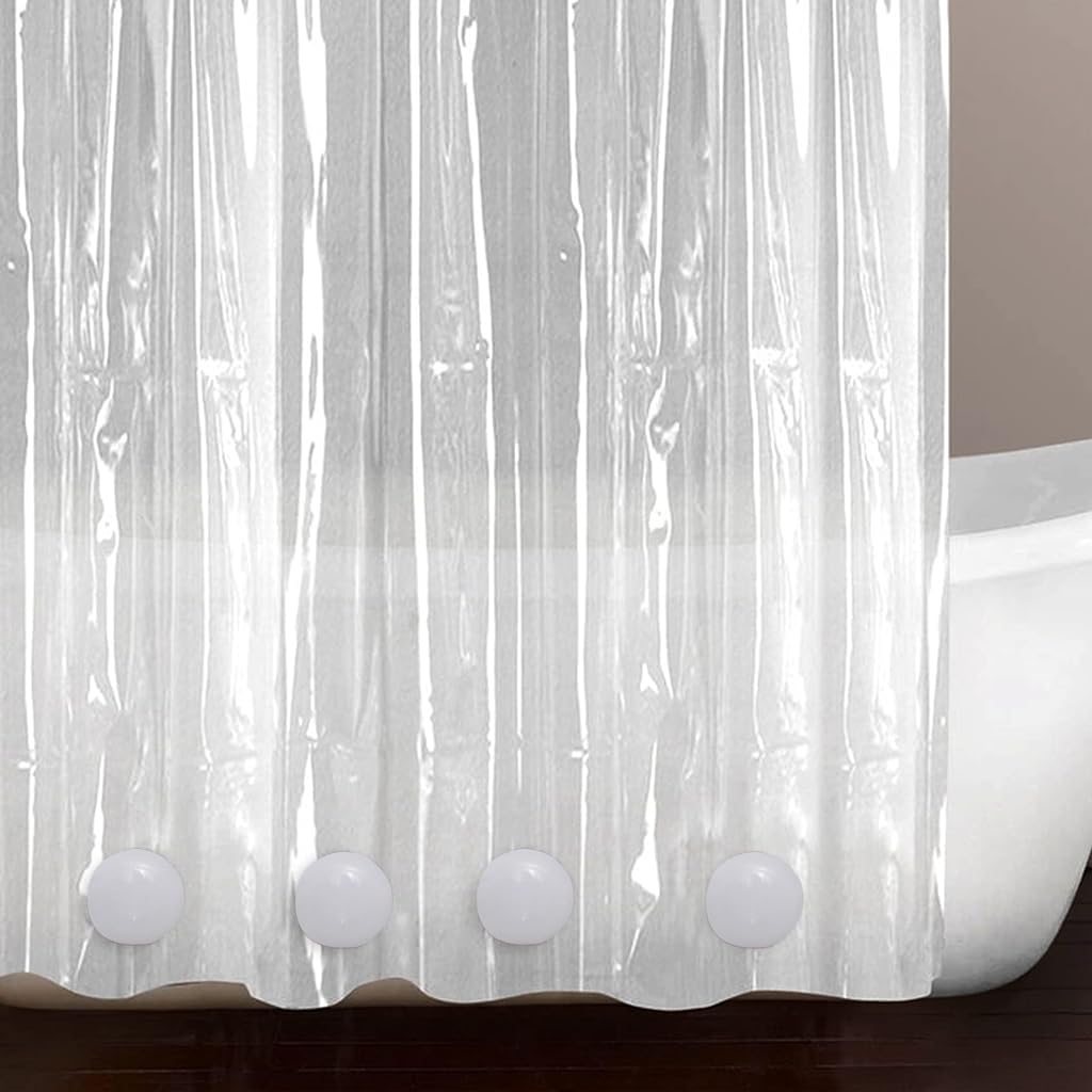 HASTHIP 4 Pair Magnetic Shower Curtain Weights, Strong Curtain Shower Magnet Weights, Prevent Curtain Liner from Blowing Around, Work for Drapery, Tablecloth, Flag, Outdoor Curtain