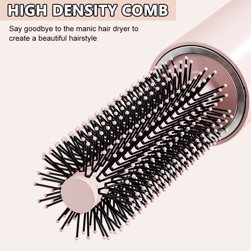 MAYCREATE Small Hair Brush for Women Girls, Retractable Pocket Hair Comb for Travel, Creative Portable Hair Styling Curling Straightener Brush for Hair, Silicone Massage Tips Design