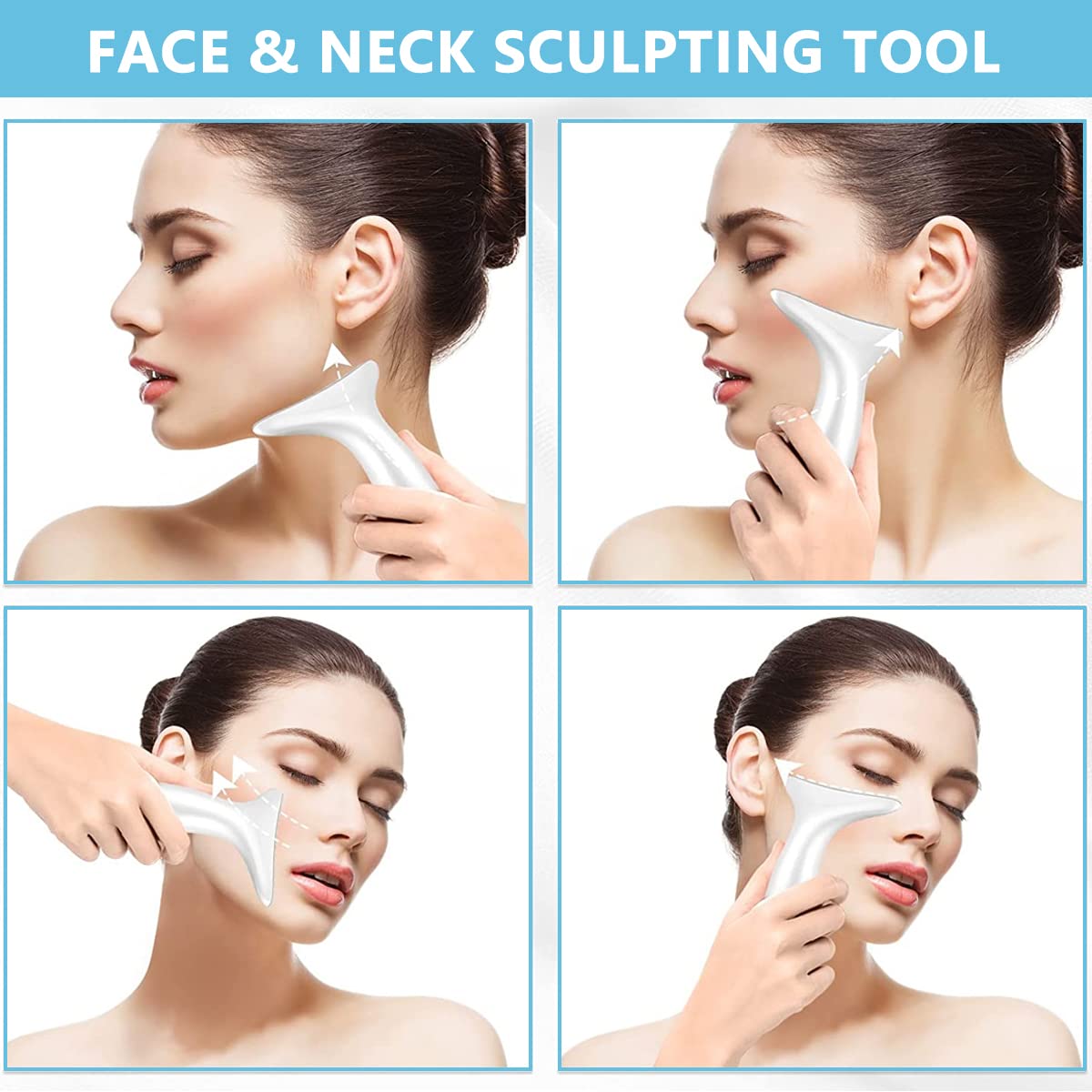 HANNEA Anti Wrinkles Face Massager Neck Massager EMS Micro-current Neck Massager Remove Double Chin Tighten Facial Contour Prevent Wrinkles