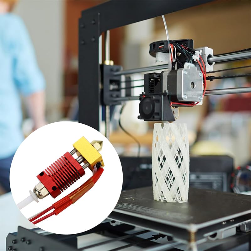 Serplex 3D Printer Accessories for Ender 3 /Pro/V2 3D Printer Assembled Extruder MK8 HotEnd Kit 24V with 0.4mm Nozzle Upgrade with Low Friction Creality