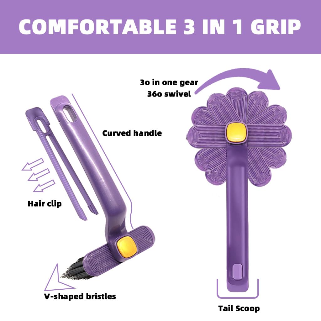 HASTHIP® 2 in 1 Window Groove Cleaning Brush with Tong Tool, 360 ° Flexible Rotatable Narrow Cleaning Brush Corner Cleaning Brush Crevice Cleaning Brush for Kitchen, Balcony, Window, Car Upholstery