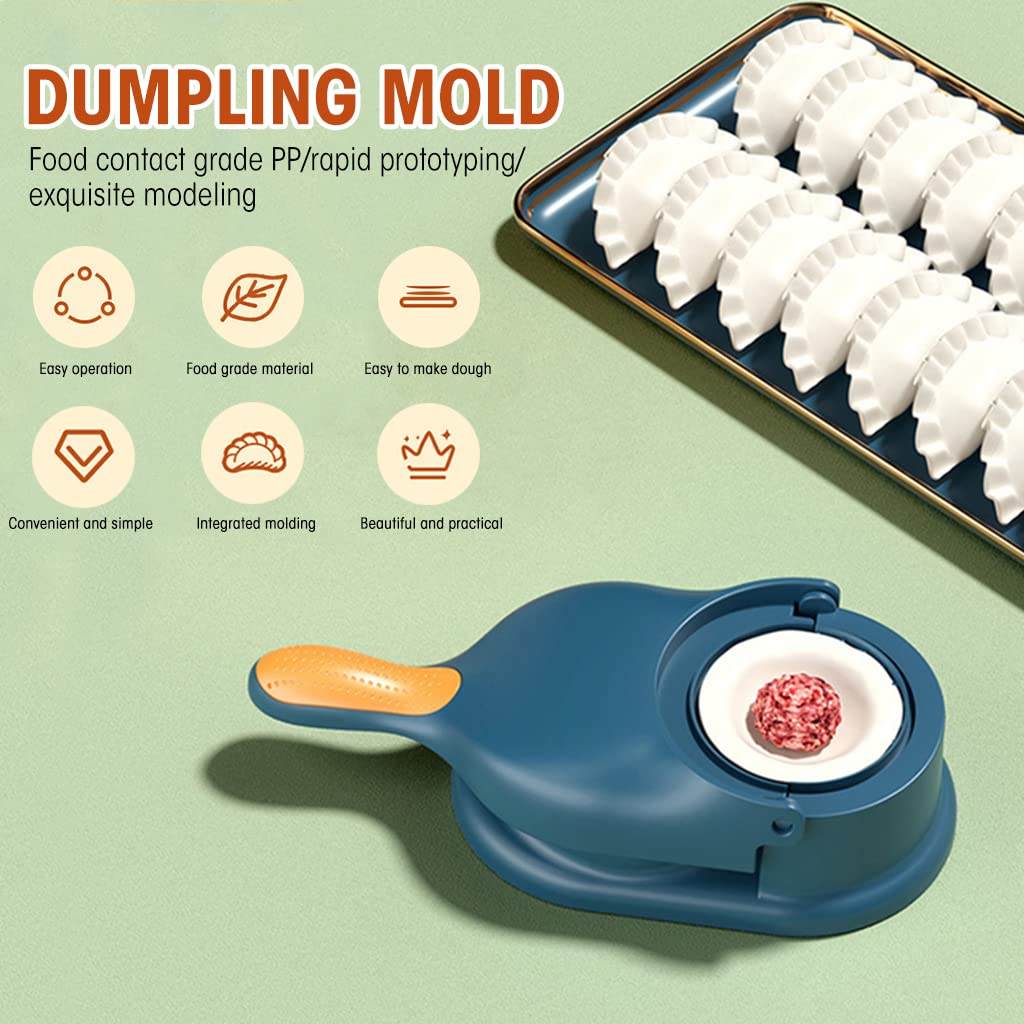 HASTHIP Dumpling Maker Machine, 2 in 1 Dumpling Mould, Dumpling Skin Press Mould DIY Kitchen Tool, Manual Dumpling Press Maker
