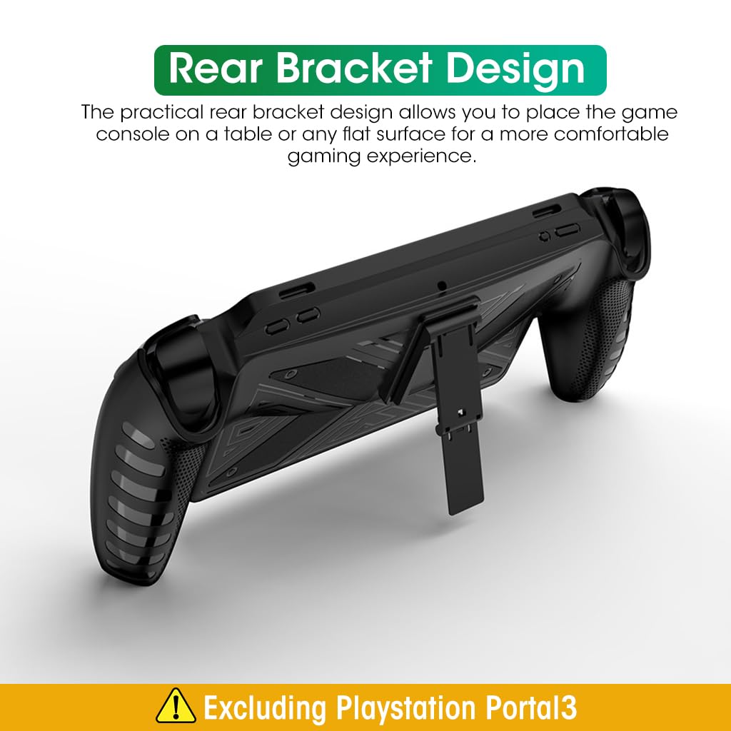 ZORBES Protective Case Cover for Playstation Portal Game, TPU Protective Skin Cover for Playstation Game Console with Kickstand, Anti-Scratch Protective Cover for Playstation Portal Game Machine Protector