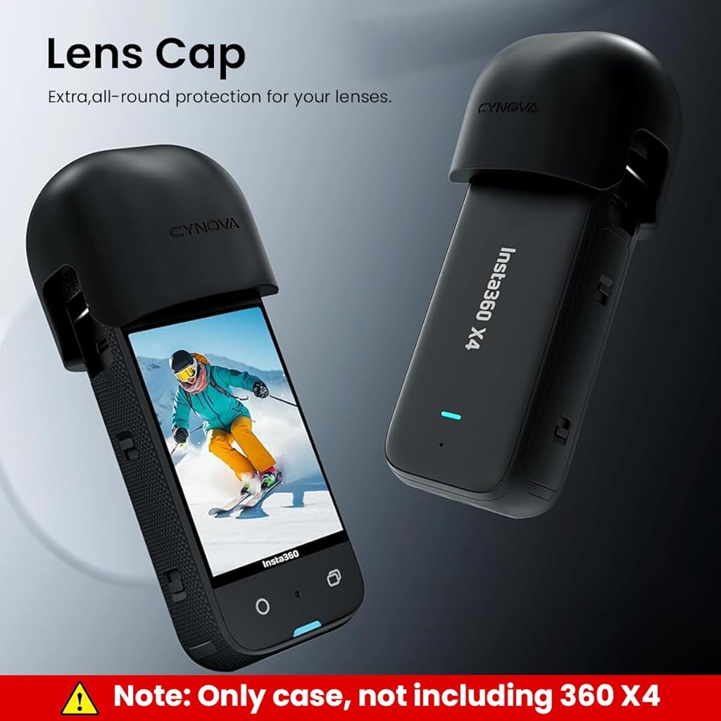 ZORBES 2Pcs Silicone Cover for Insta 360 X4 Silicone Lens Cover & Silicone Jacket Anti-Scratch Silicone Cover for Insta 360 X4 Waterproof Outdoor Silicone Skin Cover for Insta 360 X4