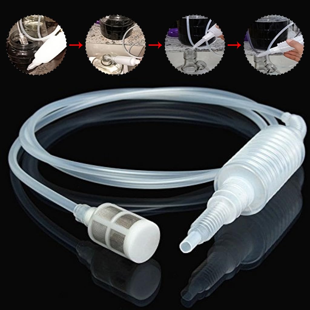 Supvox Brewing Making Tool Home Brewing Siphon Hose 2m, Wine Beer Making Tools Wine Winemaking Tools for Water Changing in Small Fish Tanks, Home Brewing, Liquid Transfer, Oil Transfer