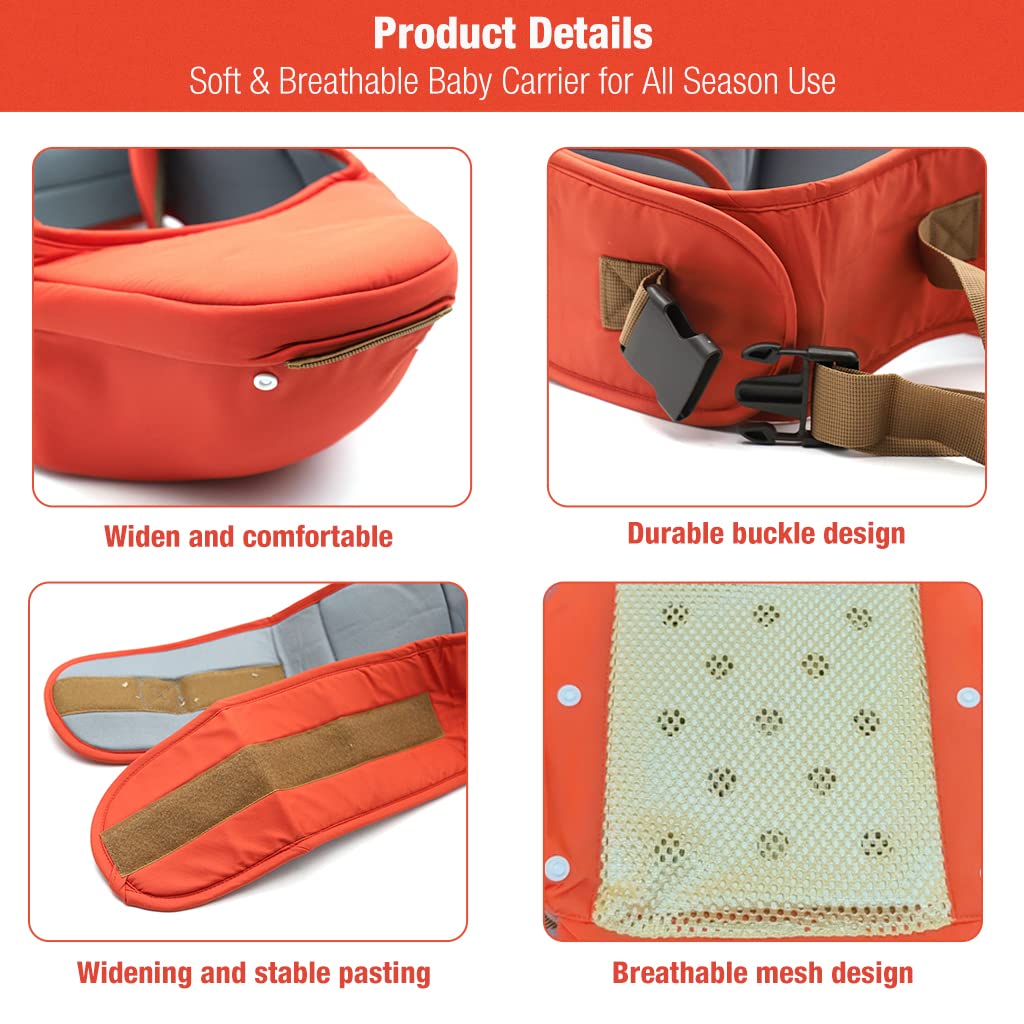 SNOWIE SOFT 10-in-1 Multifunctional Baby Carrier with Adjustable Seat & Diaper Bag, Ergonomic Baby Wrap for 0-4 Years, Breathable All-Season Baby Sling with Safety Features, Perfect for New Parents