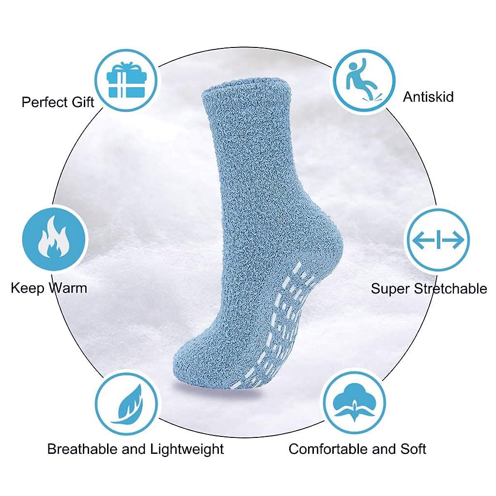 PALAY 3 Pair Socks for Women Anti-skid Socks Home Floor Socks Coral Velvet Socks Warm Winter Thermal Socks Ankle Socks Ankle Socks for Women