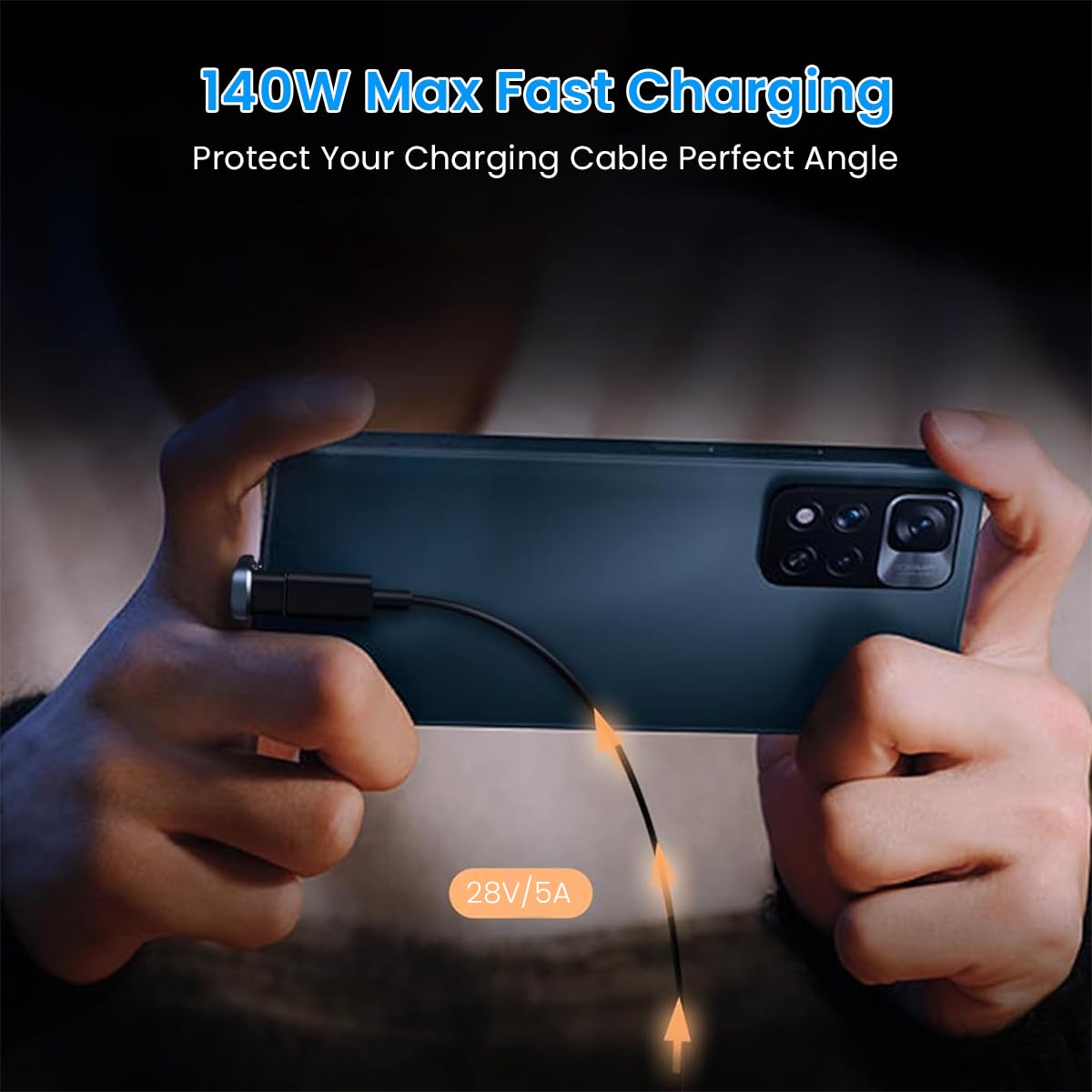 Verilux USB C Adapter, Type C Male to Type C Female Adapter 140W Fast Charging Type C Adapter Support 4K@60Hz & Data Sync USB C Adapter Compatible for Phone, MacBook Pro/Air, Steam Deck