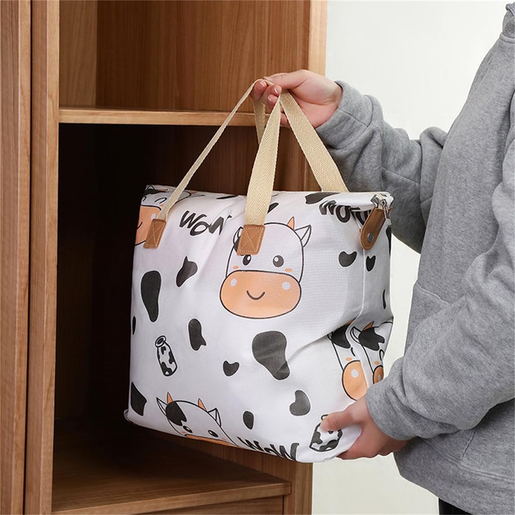 HASTHIP 4Pcs Underbed Storage Bags - Moisture Proof Storage Bag Reinforced Handle Zippered Closure Dust Proof Storage Organizer for Clothes & Blankets (4 Sizes, 45x52cm-70x82cm)