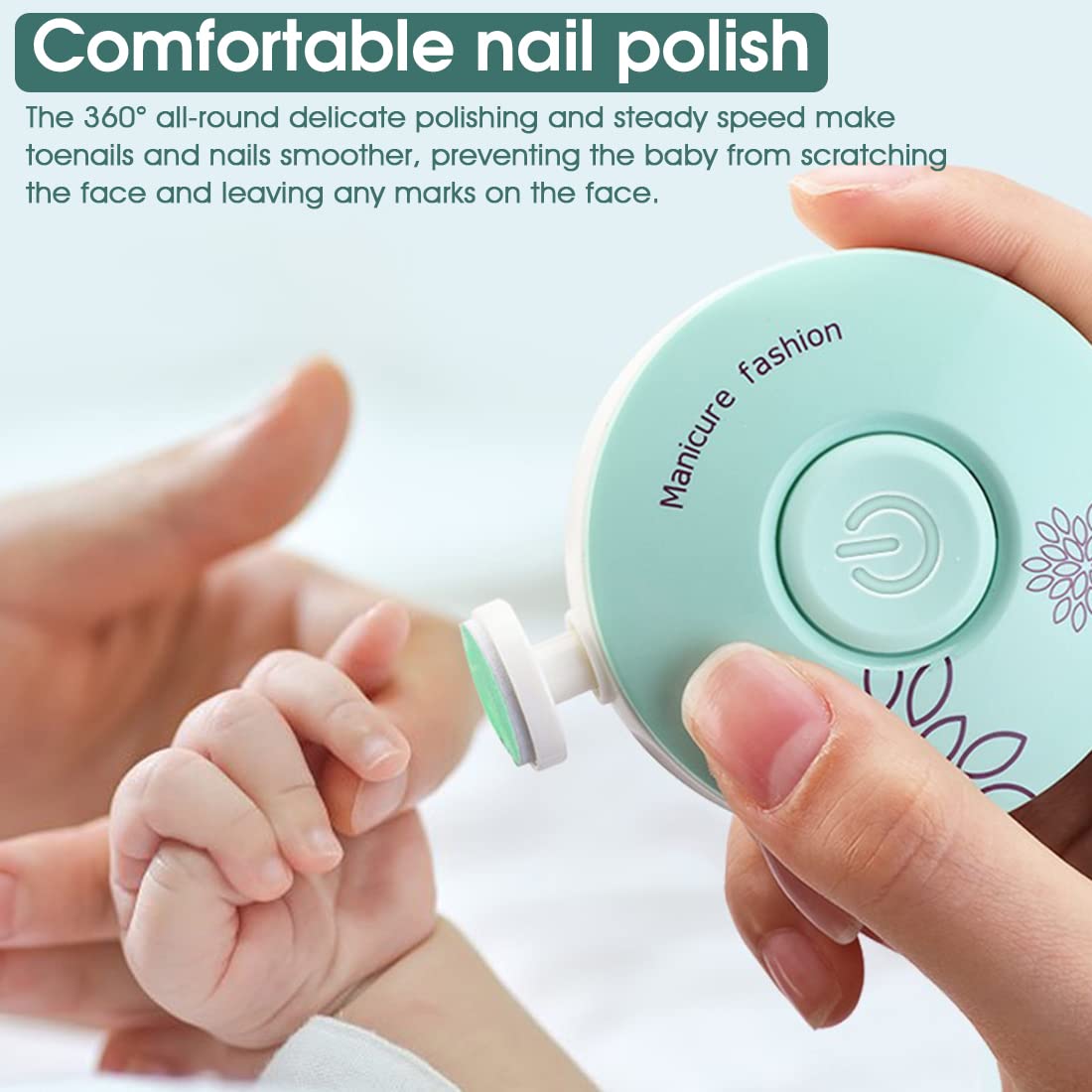 PALAY New Born Baby Electric Nail Trimmer with 6 Grinding Bits to File Nail, manicaure Kit for Kids