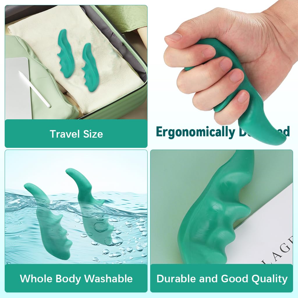 HANNEA Massage Thumb Saver Acupoint Massager for Deep Tissue Massage Thumb Protector Portable 5.2 inches Massage Thumb Saver Tool Therapists Use Prevent Hand Stain