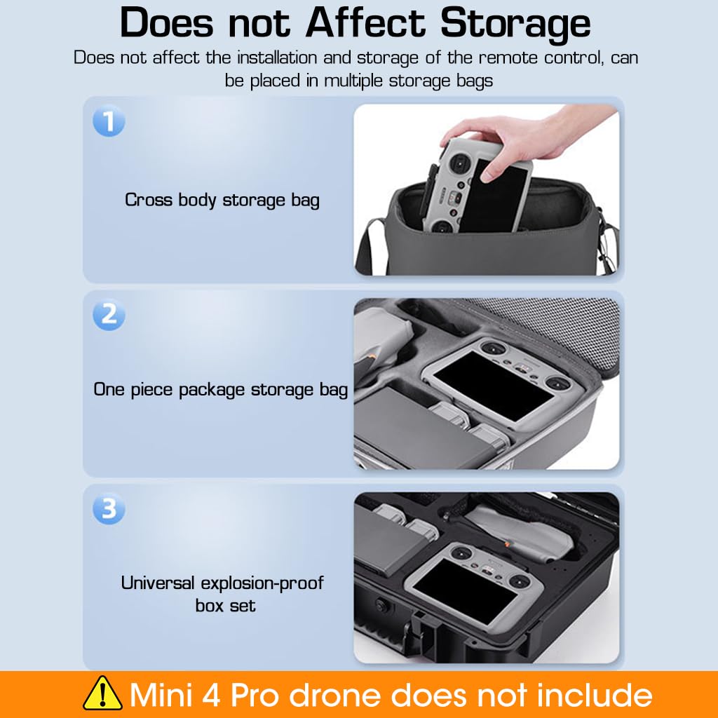 ZORBES Silicone Case for DJI Air 3 RC 2 Remote Controller, Air 3 Silicone Protective Case Cover Sleeve Anti-slip Silicone Case for Air 3 RC 2 Remote Controller DJI Mini 4 Pro, No Air 3 RC 2 Remote Controller
