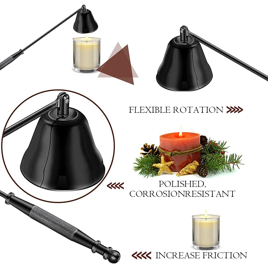 HASTHIP Candle Snuffer with Long Handle, Candle Snuffers Accessory, Candle Wick Snuffer for Putting Out Candles Flame Safely, Aromatherapy Candles, Jar Candles, Candle Lovers