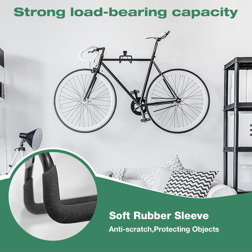 ZIBUYU Garden Hose Holder Wall Mounted Hose Hook Wall Hook Metal Hose Organizer Long Hose Hanger Hook with Screws Heavy Duty Wall Hook for Hose, Cable, Water Hose