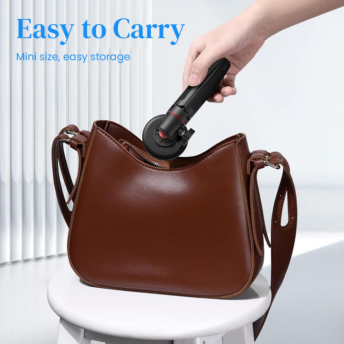 ZORBES Magnetic Cell Phone Tripod Support MagSafe Retractable Phone Tripod Holder Portable Travel Cell Phone Tripod 360 Degree Adjustable Phone Tripod for Filming, Livestream