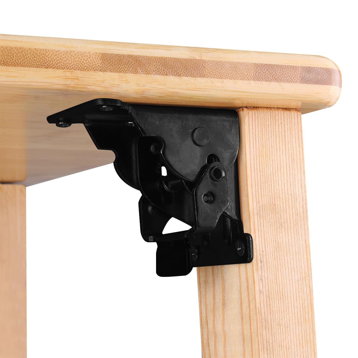 Serplex 4pcs Folding Table Bracket with Screw Set Folding Table Metal Folding Hinge with Self Lock Folding Table Assemble Accessories Tools Foldable Hinges for Folding Table Leg