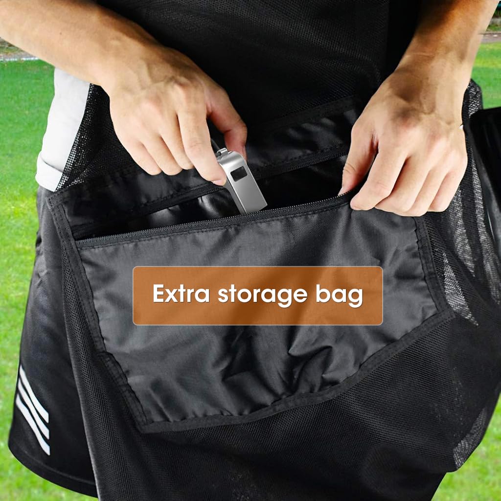 Optifit Large Football Bag for Volleyball Basketball Football Outdoor Sports Equipment with Zipper Pocket, Premium Football Carry Bag with Shoulder Strap