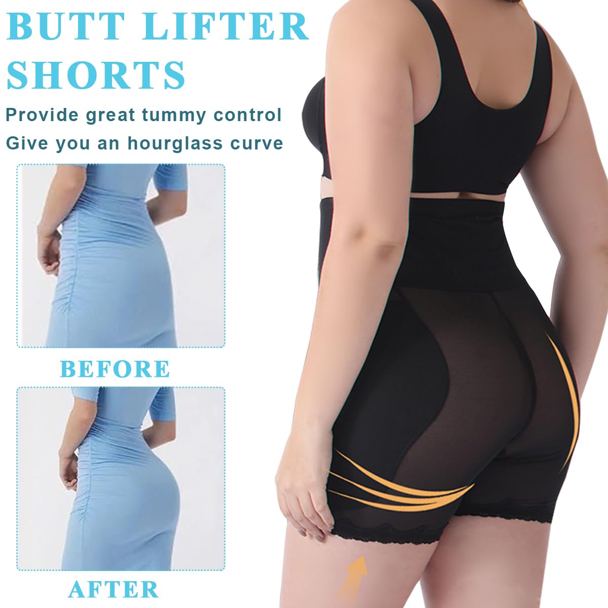 PALAY Hip Pads for Women Hip Dip Pads, Enhancer Shapewear for Women High Waist Shapewear Butt Lifter Pad Panties(XXL)