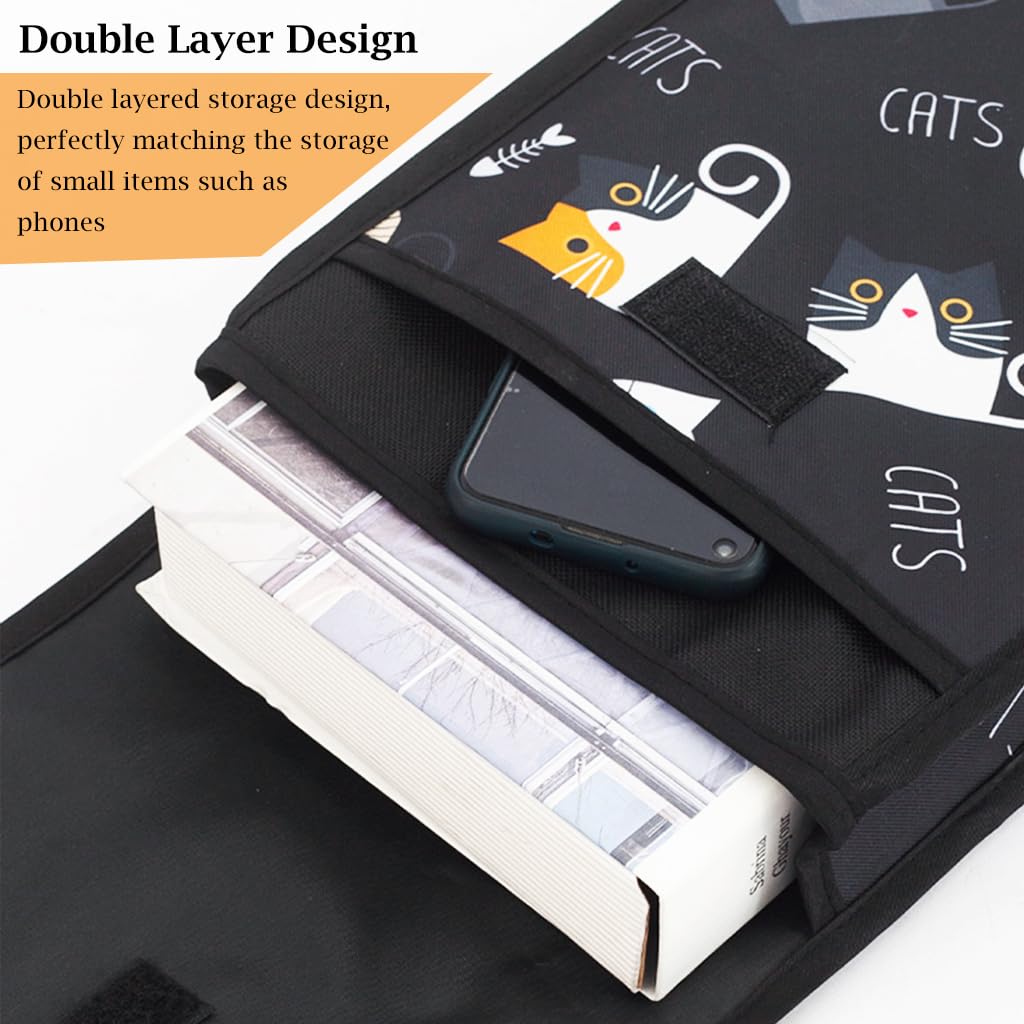 Proberos Handlebar Bag Scooter Bag Waterproof Oxford Cloth Bag Stroller Hanging Bag with Adjustable Quick Release Buckle Fashion Print Accessory Bag for Bike, Scooter, Stroller, 21x28cm