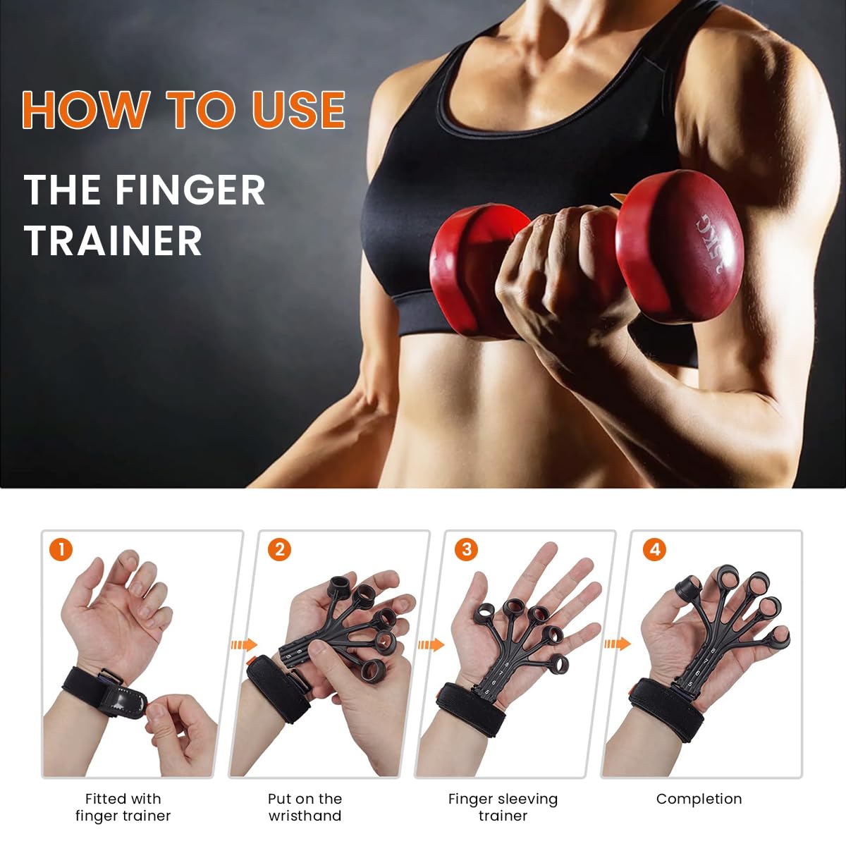 Proberos finger strengthener, grip strength trainer, hand grip strengthener