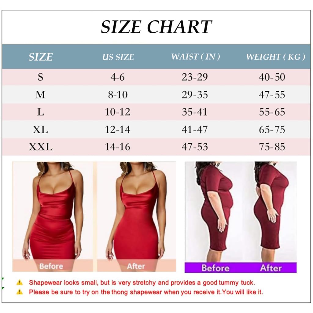 PALAY Tummy Control Thong Panty for Women High Waist Elastic Shapewear for Women Seamless Bodyshaping Thong Panty, M