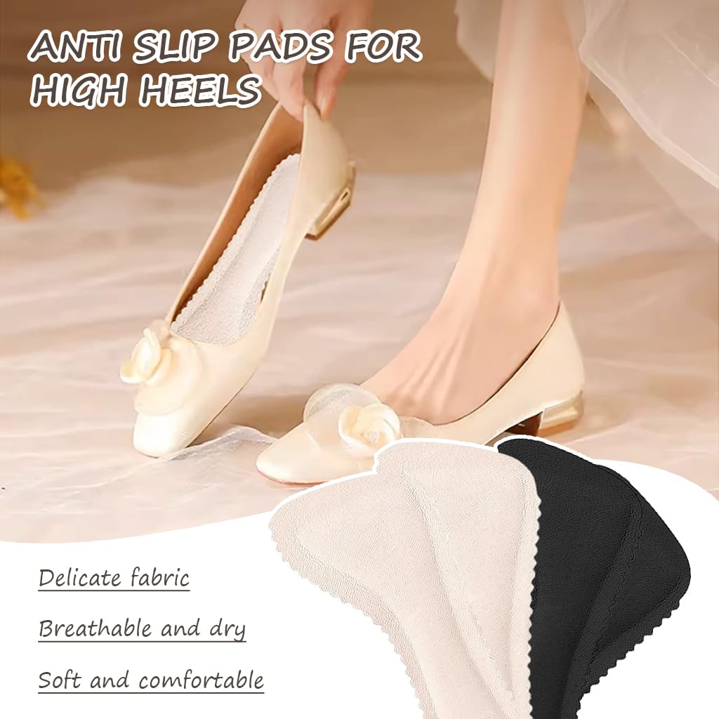 MAYCREATE 2 Pairs High Heel Inserts Arch Support Inserts 3/4 Cushioning Insoles Anti-slip Invisible Inserts Pads High Heel Sole Liners
