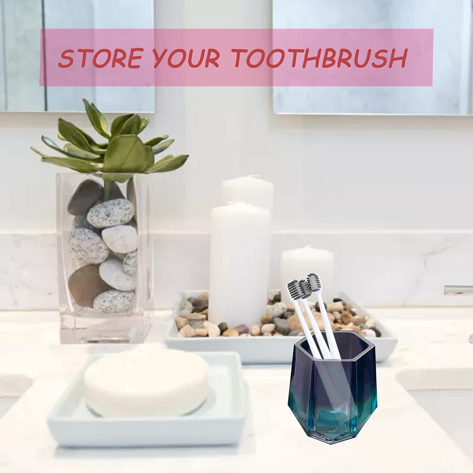 HASTHIP Silicon Moulds for Resin Art DIY Cup Resin Silicone Mold Cosmetics Brushes Pen Storage Plant Pot Mold for Home Decor (White-Small Cup)