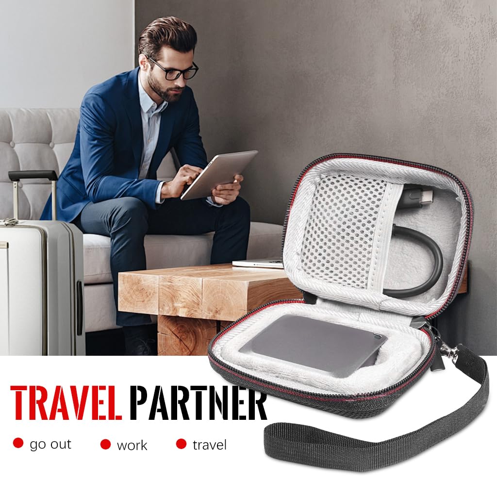 ZORBES Hard Carrying Case Compatible with Crucial X9 Pro / X10 Pro 1TB/2TB/4TB Portable SSD, USB 3.2 External Solid State Drive & USB Cable Organizer(Case Only)
