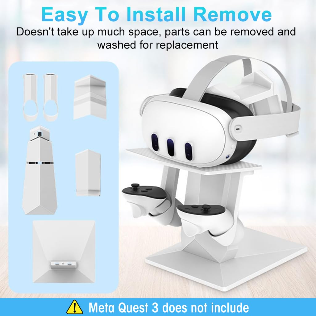 ZORBES VR Display Stand for Meta Quest 3, VR Glasses Storage Stand Non-Slip Desktop Holder for VR Headset & Controller Stand for Meta Quest 3 VR Accessories Use