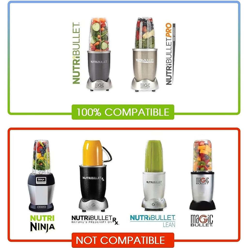 HASTHIP 8 Pieces Blender Replacement Parts Extractor Blade for NutriBullet 600W & Pro 900W Series Includes Blender Base, Gaskets, Motor Coupler, Rubber Feet