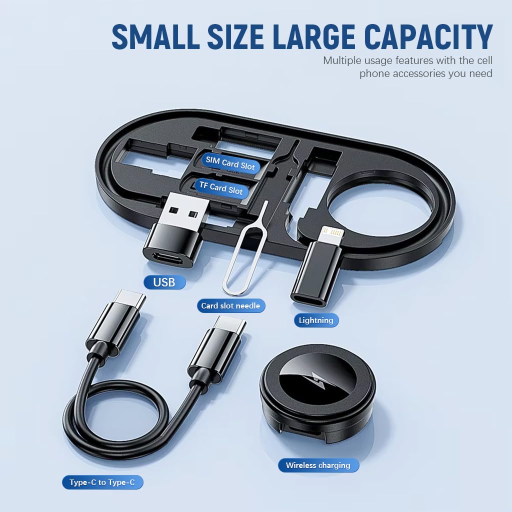 ZORBES All in One 60W USB Type C Fast Charging Cable Set Watch Wireless Charger USB C To Tpye C Fast Charging Cable Compatible with iPhone, iPad, iWtach, Mobile, Tab