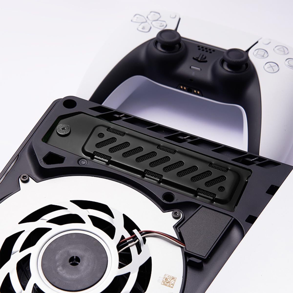 ZORBES PS5 Slim SSD Heatsink Cover, M. 2SSD Expansion Slot Heat Dissipation Dust Cover PS5 Slim Aluminum Alloy SSD Dust Cover